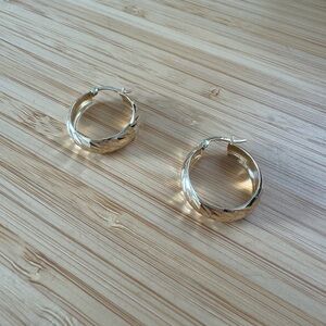 14K Yellow Gold Hoops